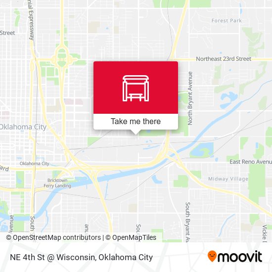 NE 4th St @ Wisconsin map