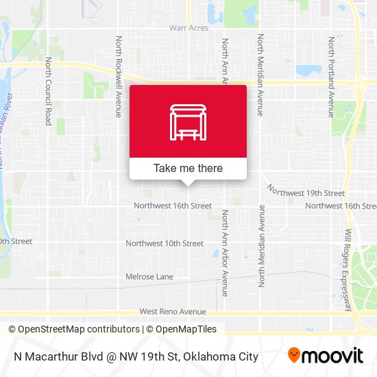 Mapa de N Macarthur Blvd @ NW 19th St