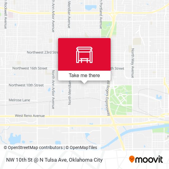 NW 10th St @ N Tulsa Ave map
