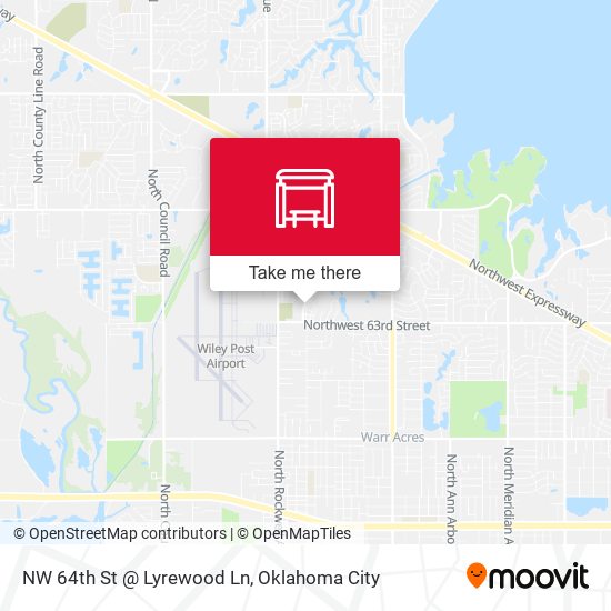 NW 64th St @ Lyrewood Ln map