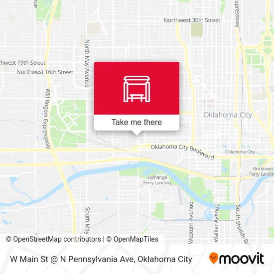 W Main St @ N Pennsylvania Ave map