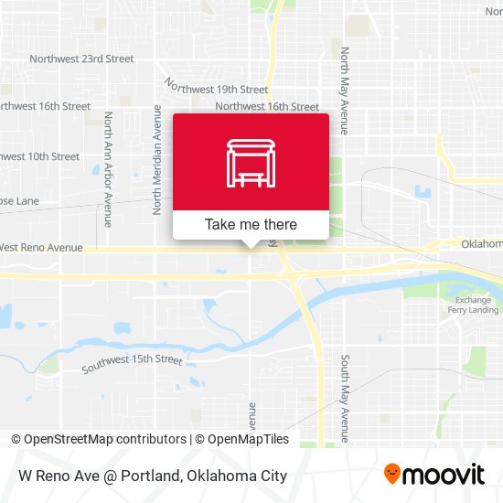 W Reno Ave @ Portland map