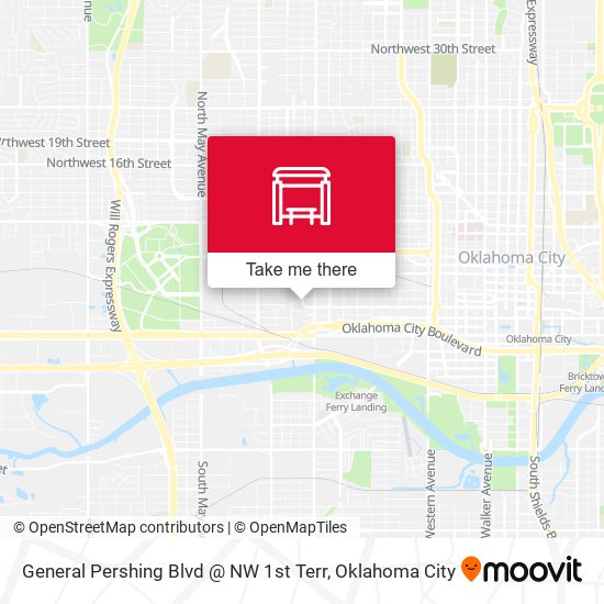 General Pershing Blvd @ NW 1st Terr map