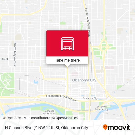 N Classen Blvd @ NW 12th St map