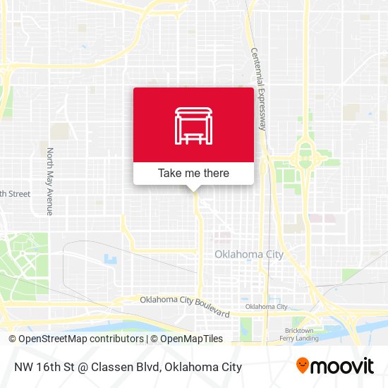 Mapa de NW 16th St @ Classen Blvd