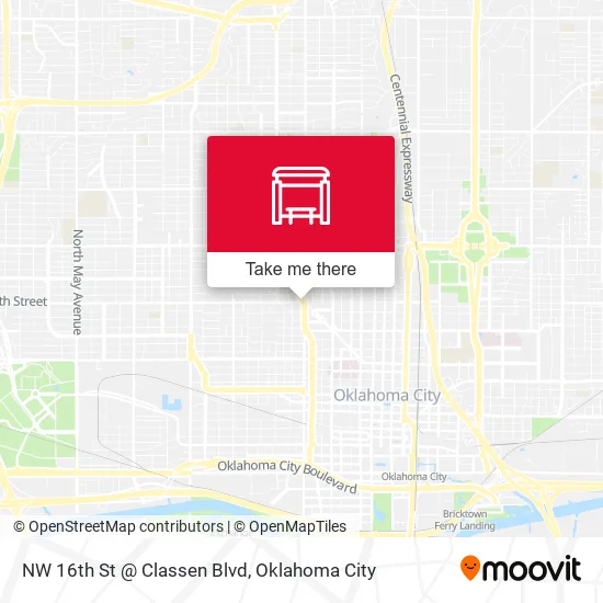 Mapa de NW 16th St @ Classen Blvd