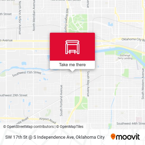 Mapa de SW 17th St @ S Independence Ave