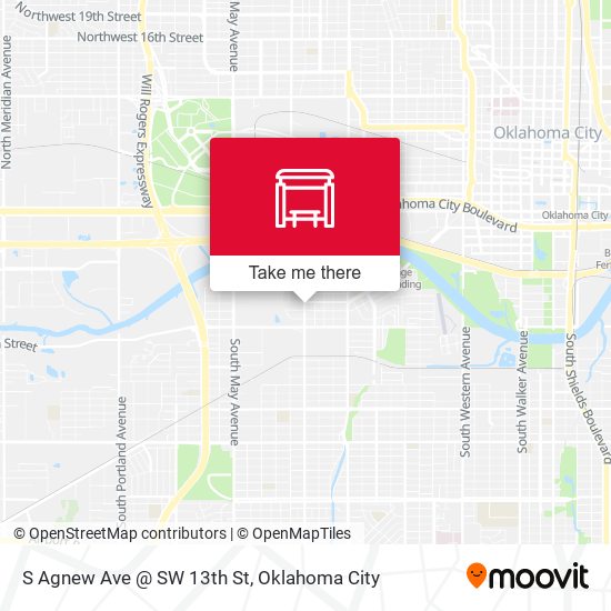 S Agnew Ave @ SW 13th St map