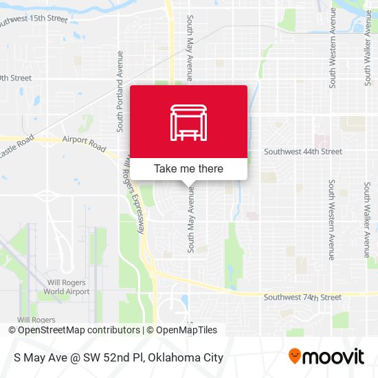 S May Ave @ SW 52nd Pl map
