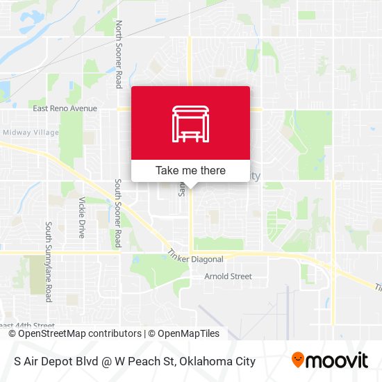 S Air Depot Blvd @ W Peach St map