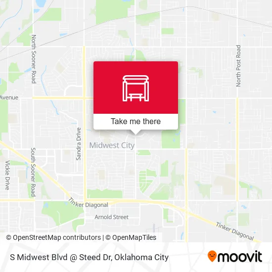Mapa de S Midwest Blvd @ Steed Dr