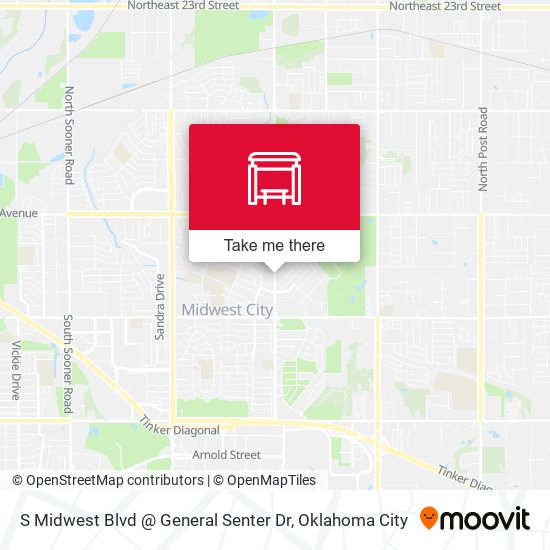 S Midwest Blvd @ General Senter Dr map