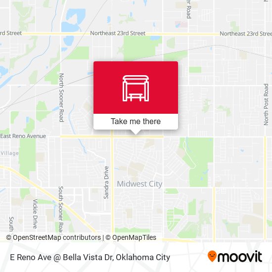 E Reno Ave @ Bella Vista Dr map