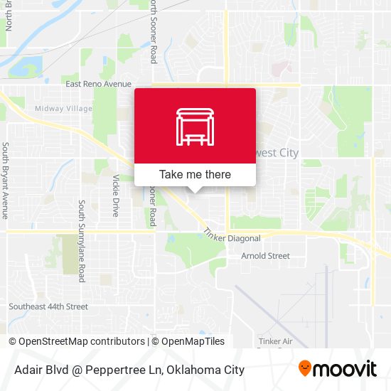 Adair Blvd @ Peppertree Ln map