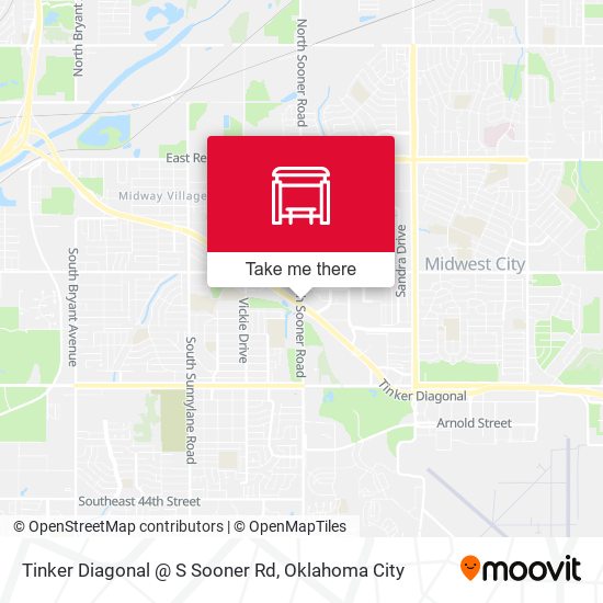 Tinker Diagonal @ S Sooner Rd map