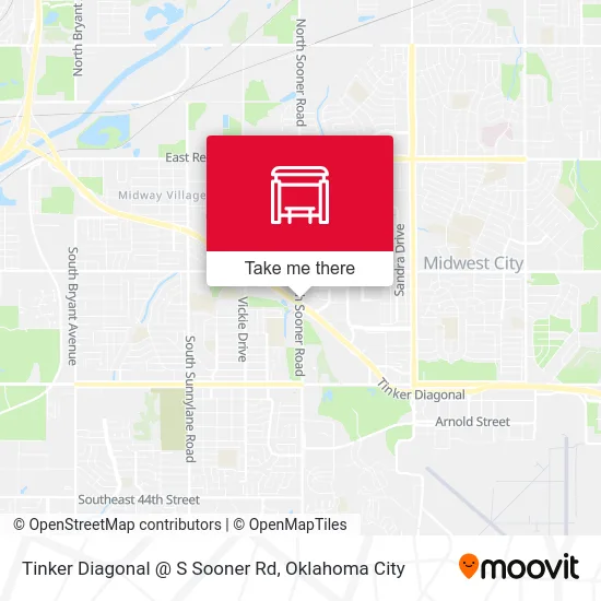 Tinker Diagonal @ S Sooner Rd map