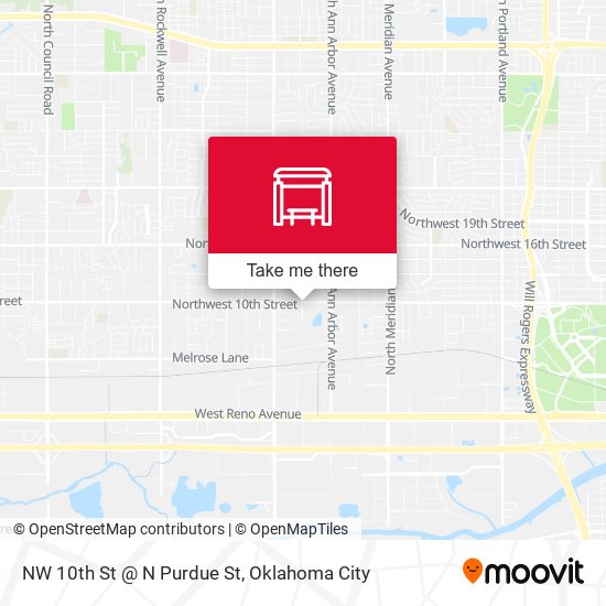 Mapa de NW 10th St @ N Purdue St