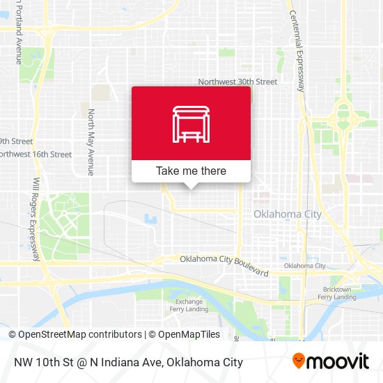 Mapa de NW 10th St @ N Indiana Ave
