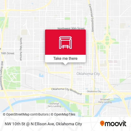 Mapa de NW 10th St @ N Ellison Ave