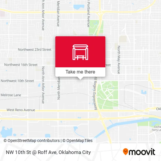 Mapa de NW 10th St @ Roff Ave