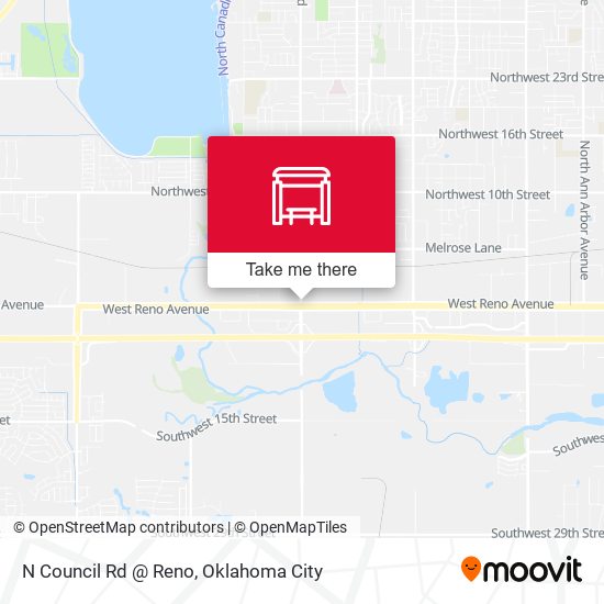 N Council Rd @ Reno map