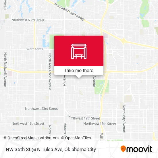 Mapa de NW 36th St @ N Tulsa Ave