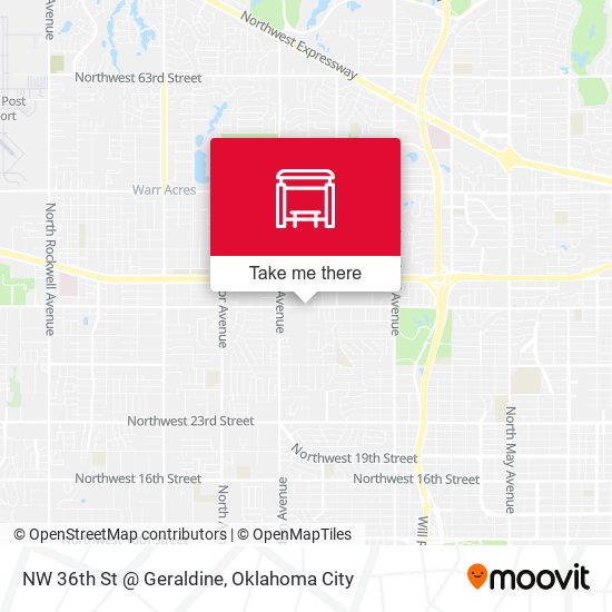 Mapa de NW 36th St @ Geraldine