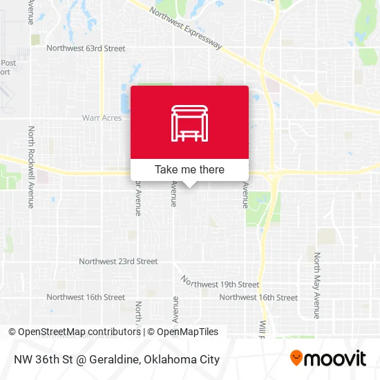 Mapa de NW 36th St @ Geraldine