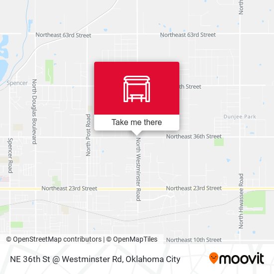 NE 36th St @ Westminster Rd map