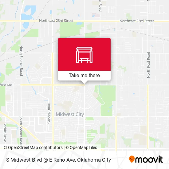 Mapa de S Midwest Blvd @ E Reno Ave