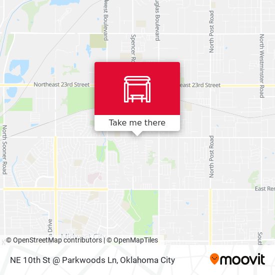 NE 10th St @ Parkwoods Ln map