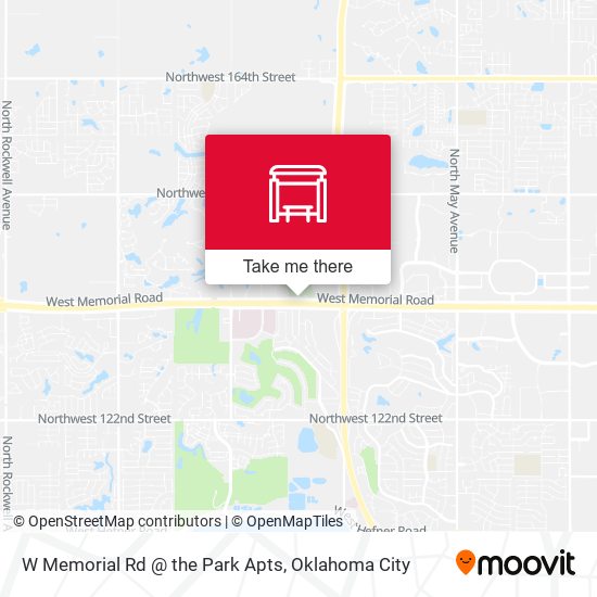 W Memorial Rd @ the Park Apts map