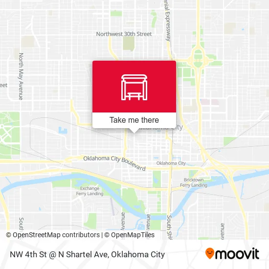 Mapa de NW 4th St @ N Shartel Ave