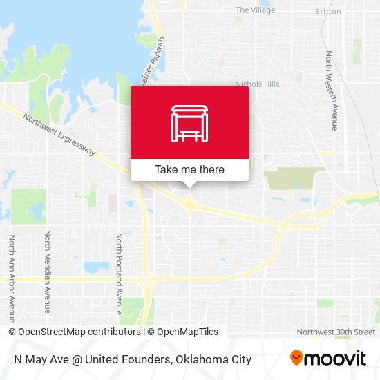 N May Ave @ United Founders map