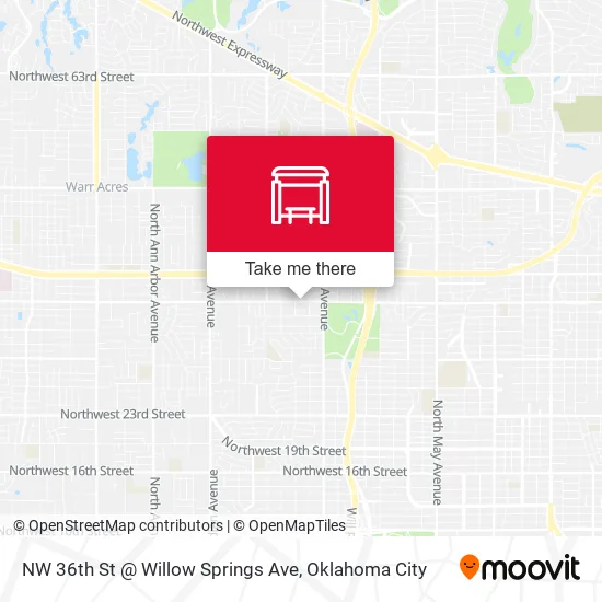 Mapa de NW 36th St @ Willow Springs Ave