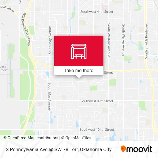 S Pennsylvania Ave @ SW 78 Terr map