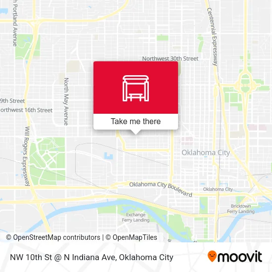 Mapa de NW 10th St @ N Indiana Ave