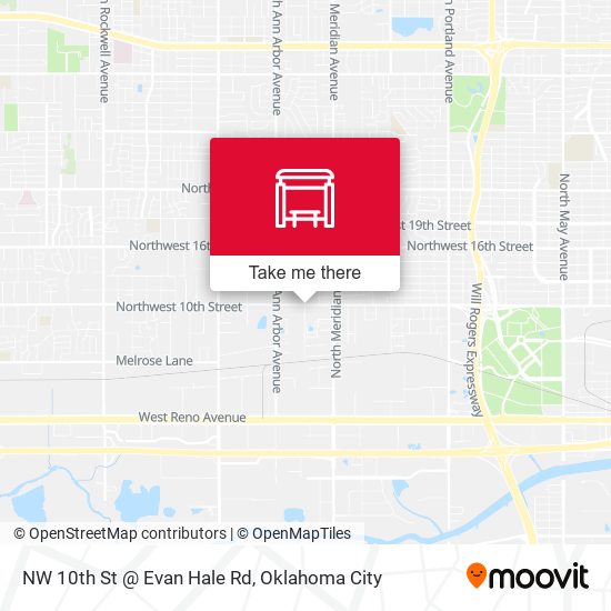Mapa de NW 10th St @ Evan Hale Rd