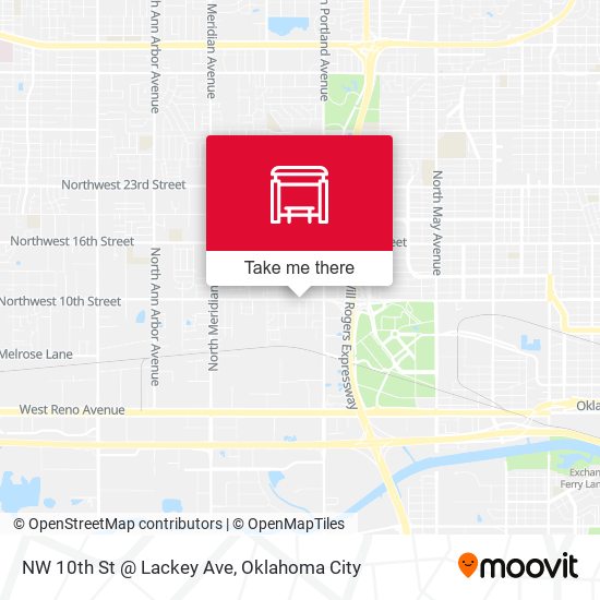 NW 10th St @ Lackey Ave map