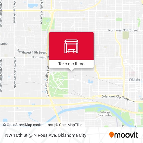 NW 10th St @ N Ross Ave map