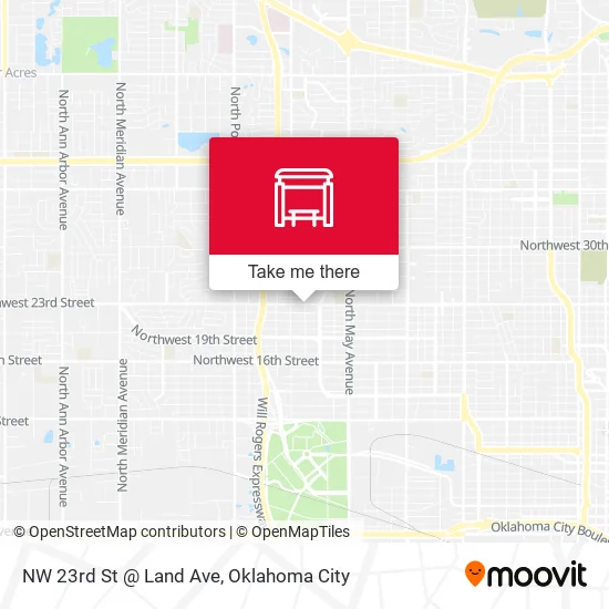 Mapa de NW 23rd St @ Land Ave