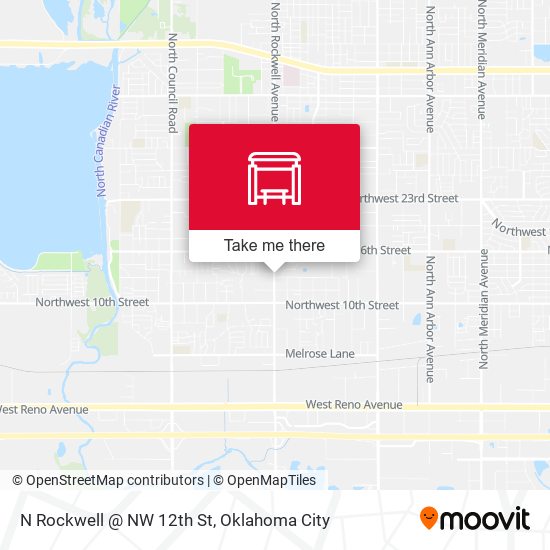 N Rockwell @ NW 12th St map