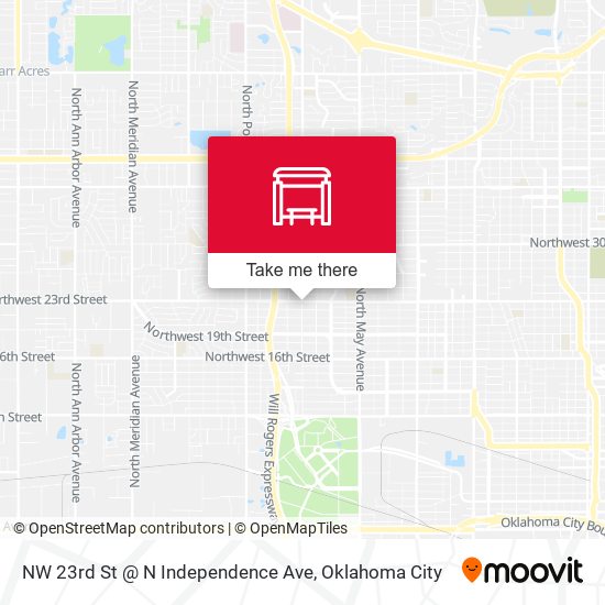 NW 23rd St @ N Independence Ave map
