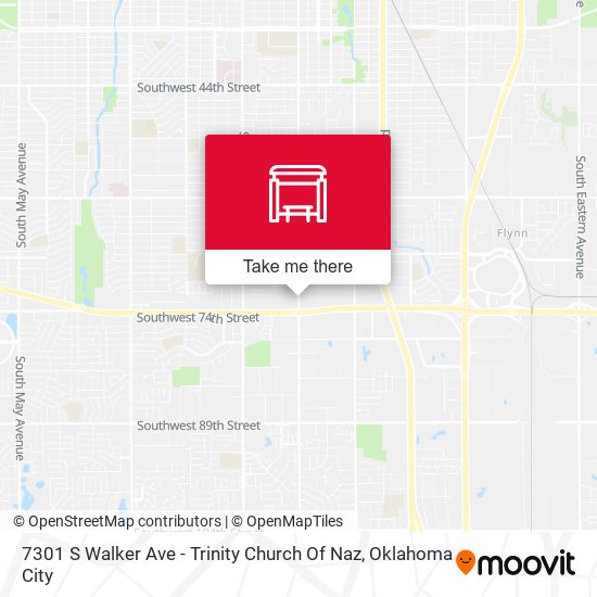 7301 S Walker Ave - Trinity Church Of Naz map