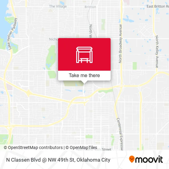 Mapa de N Classen Blvd @ NW 49th St
