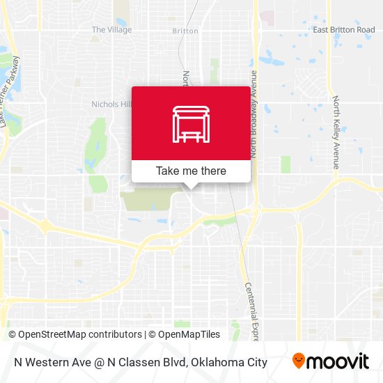 N Western Ave @ N Classen Blvd map