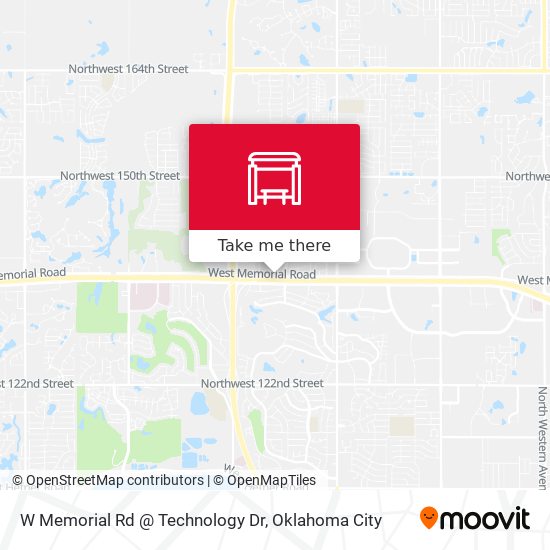 W Memorial Rd @ Technology Dr map