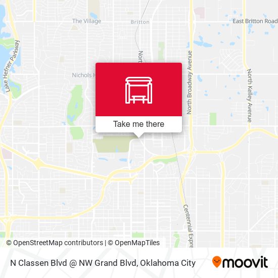 N Classen Blvd @ NW Grand Blvd map
