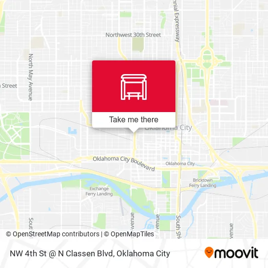 Mapa de NW 4th St @ N Classen Blvd