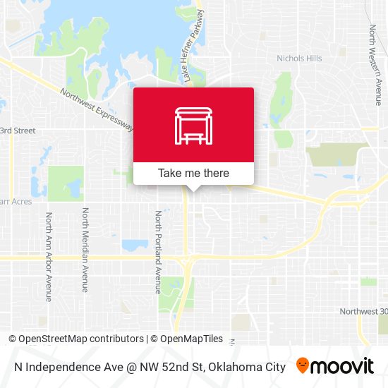 N Independence Ave @ NW 52nd St map
